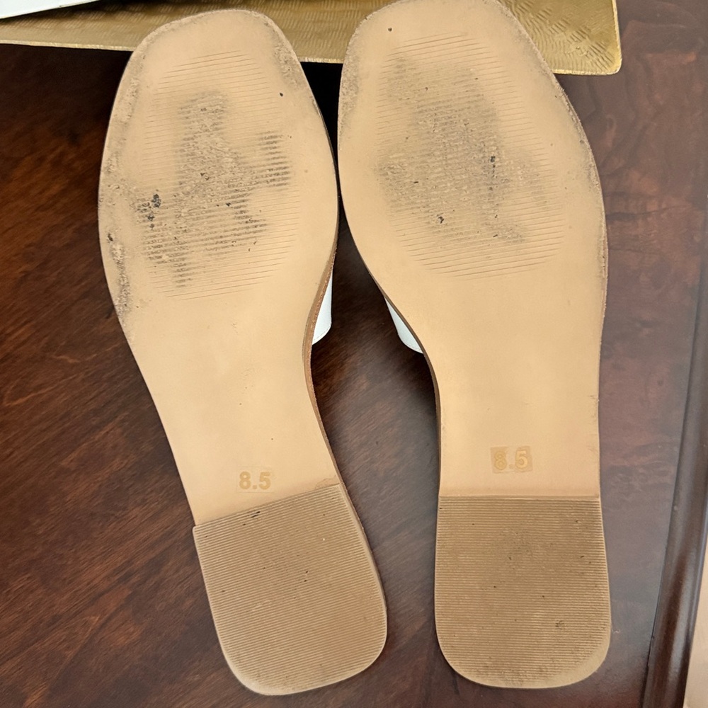 Steve Madden Women's Off-White Slide Sandals - Picture 3 of 3